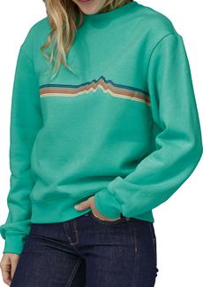 Patagonia Women's Ridge Rise Stripe Uprisal Crew Sweatshirt, Large, Blue