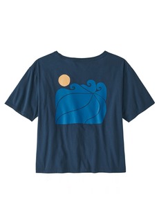 Patagonia Women's Sunrise Rollers Organic Easy Cut T-Shirt, XS, Blue