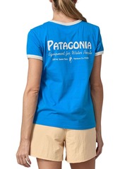 Patagonia Women's Water People Organic Ringer Tee, XS, Yellow