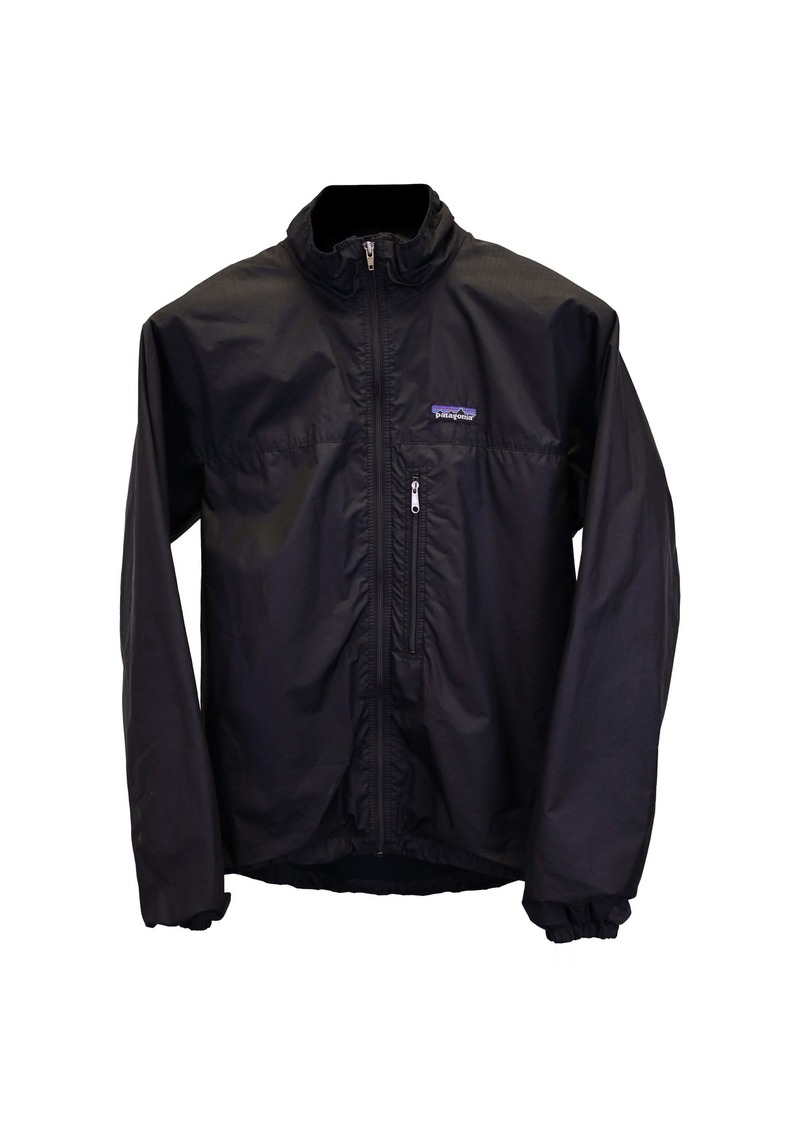 Patagonia Zip Windbreaker Jacket in Navy Blue Nylon Canvas