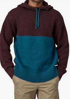 Patagonia Recycled Wool-Blend Sweater Hoody In Lagoom Blue
