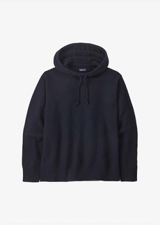 Patagonia Recycled Wool-Blend Sweater Hoody In New Navy