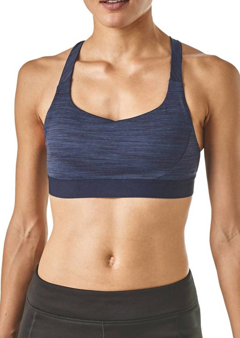 Patagonia Switchback Sports Bra In Dolomite Blue/smolder Blue