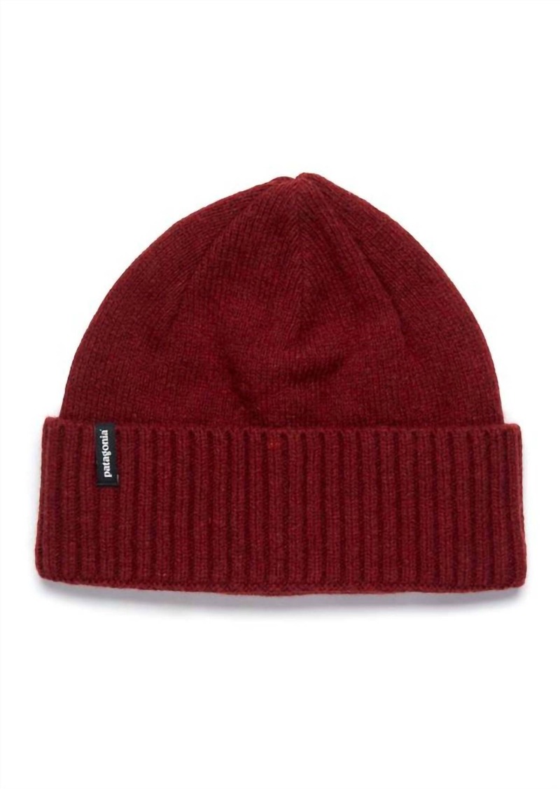 Patagonia Unisex Brodeo Beanie Hat In Sequoia Red