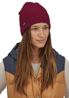 Patagonia Unisex Fishermans Rolled Beanie Hat In Wax Red