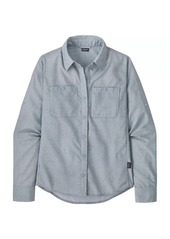 Patagonia Women's Self Guided Upf Hike Shirt In Steam Blue