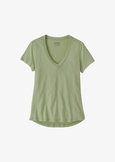 Patagonia Women's Side Current Tee Top In Salvia Green