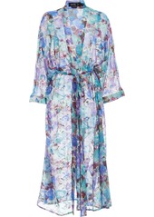 PatBO blossom-print beach robe