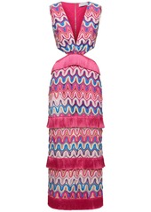 PatBO Cutout Crochet Maxi Dress