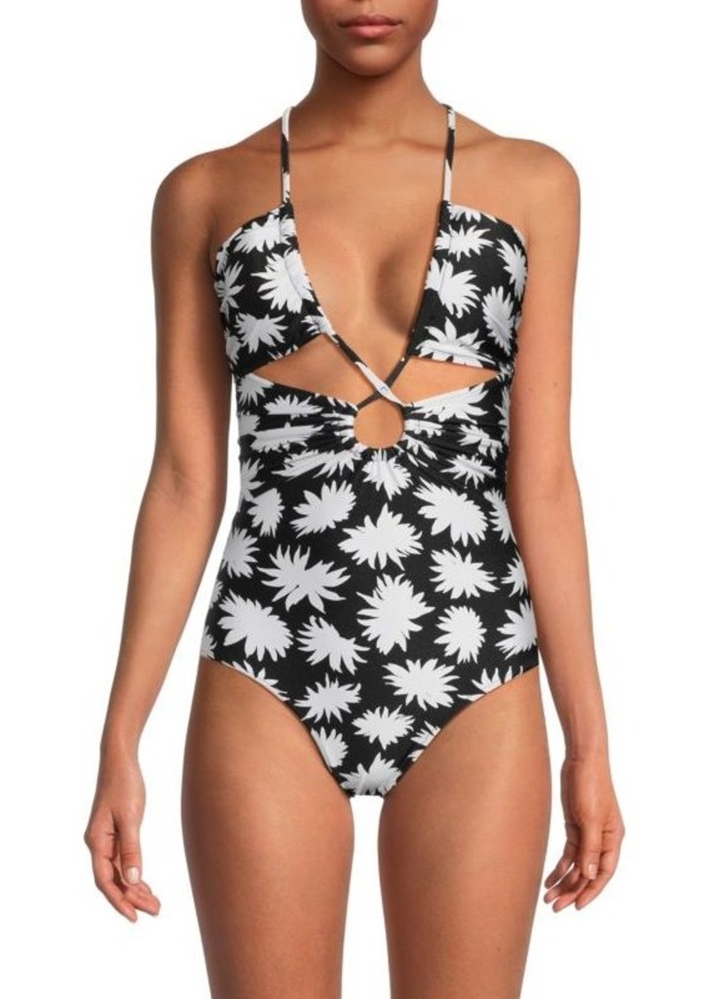 PatBO Dahlia Floral One-Piece Swimsuit