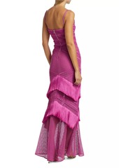 PatBO Fringe Sleeveless Maxi Dress