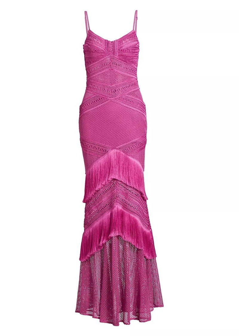 PatBO Fringe Sleeveless Maxi Dress