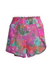 PatBO Gabi Floral Beach Shorts