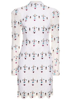 PatBO Hand-embellished Lace Mini Dress