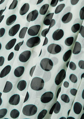 PATBO - Bossa cutout polka-dot chiffon and stretch-jersey maxi dress - Green - L