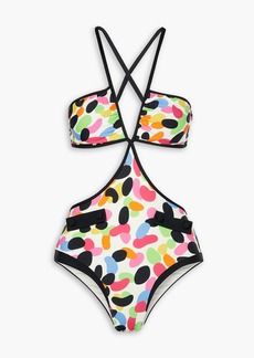 PATBO - Cindy cutout polka-dot swimsuit - Multicolor - XS