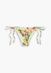 PATBO - Tula floral-print low-rise bikini briefs - Yellow - M