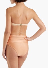PATBO - Twist-front ruched high-rise bikini briefs - Orange - S