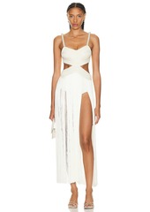 PatBO All-over Fringe Sleeveless Maxi Dress