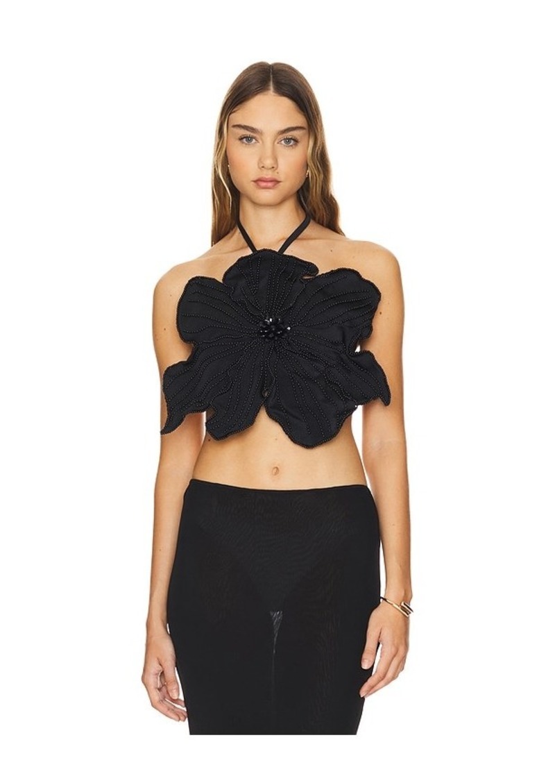 PatBO Beaded Flower Top