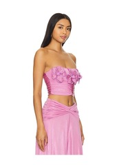 PatBO Embroidered Strapless Top