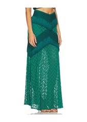 PatBO Fringe Trim Maxi Skirt