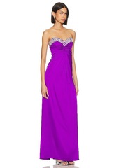 PatBO Hand-beaded Strapless Gown