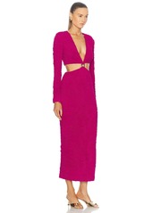 PatBO Jacquard Cut-Out Maxi Dress