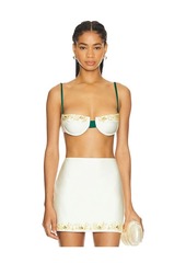 PatBO Portofino Hand-Beaded Bikini Top