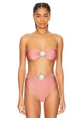 PatBO Seashell Bandeau Bikini Top