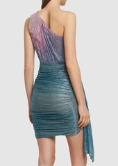 PatBO Sequined One Shoulder Mini Dress