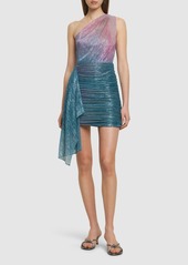 PatBO Sequined One Shoulder Mini Dress