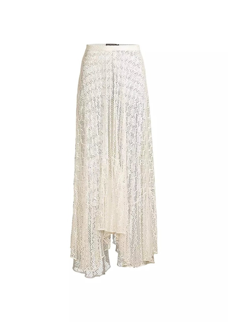 PatBO Sheer Lace Beach Skirt