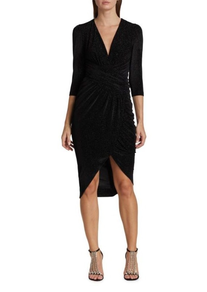 PatBO Shimmer Velvet Cocktail Dress