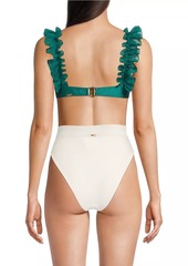 PatBO Swim Flutter Sleeve Bikini Top