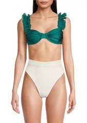 PatBO Swim Flutter Sleeve Bikini Top