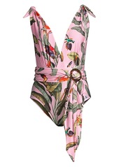 PatBO Tropical Plunge One-Piece