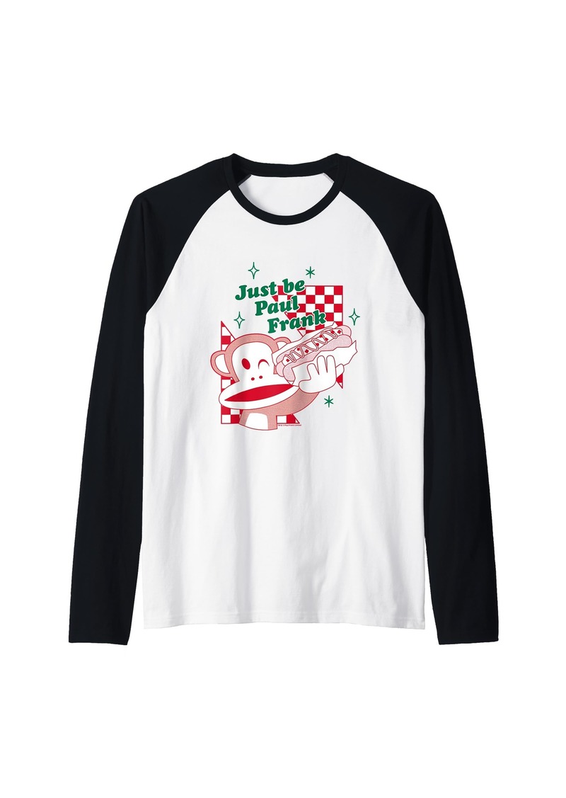 Just Be Paul Frank Julius Monkey Hot Dog Raglan Baseball Tee