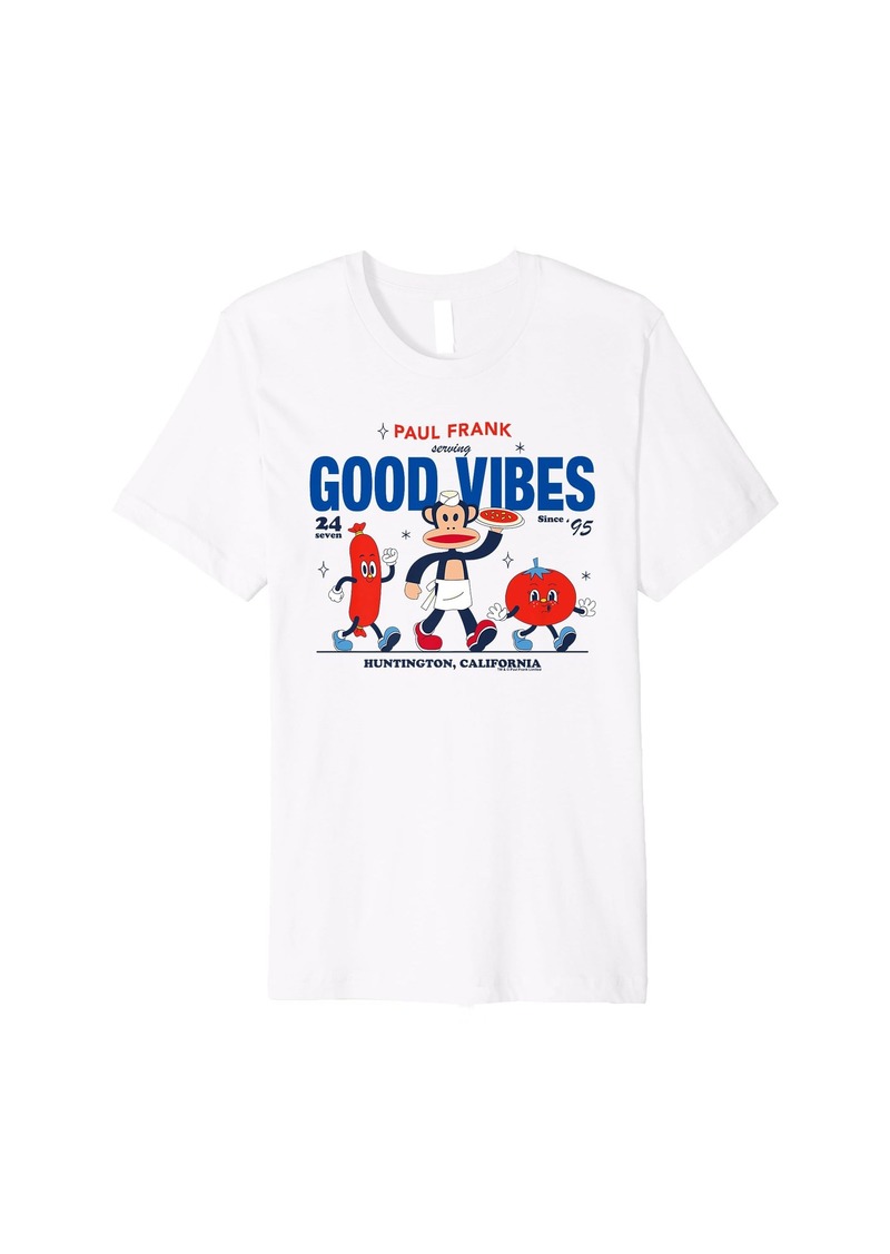 Paul Frank Diner Julius Monkey Serving Good Vibes Premium T-Shirt