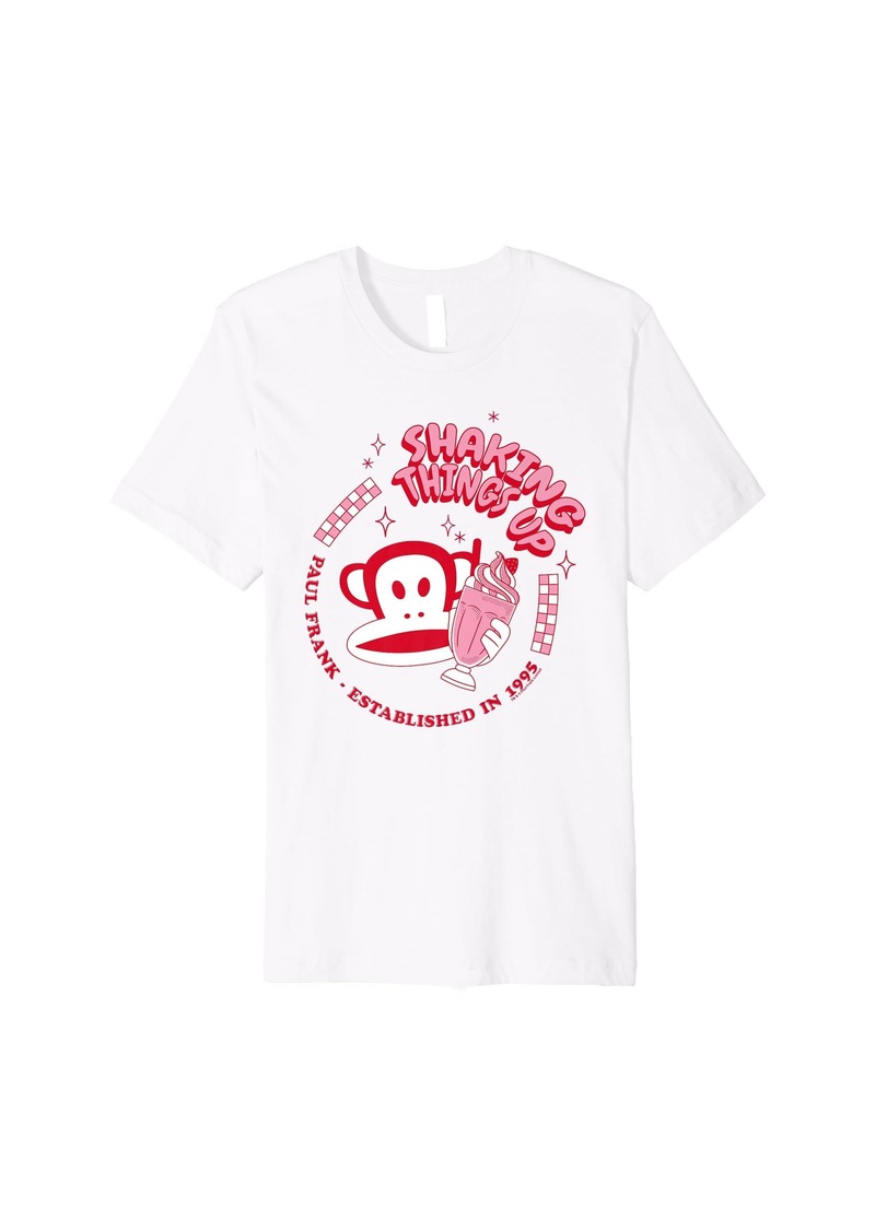 Paul Frank Red Julius Monkey Shaking Things Up Milkshake Premium T-Shirt