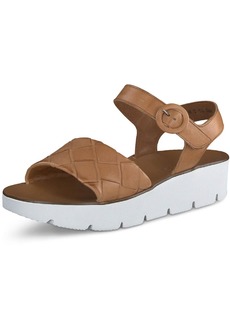 Paul Green Harlee Womens Leather Quilted Wedge Sandals