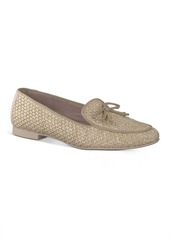 Paul Green Women's Robbie Flat Loafer In Natural Beige Raffia