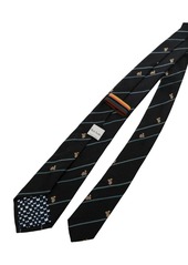 Paul Smith embroidered-design silk tie