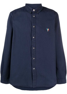 Paul Smith logo-embroidered organic cotton shirt