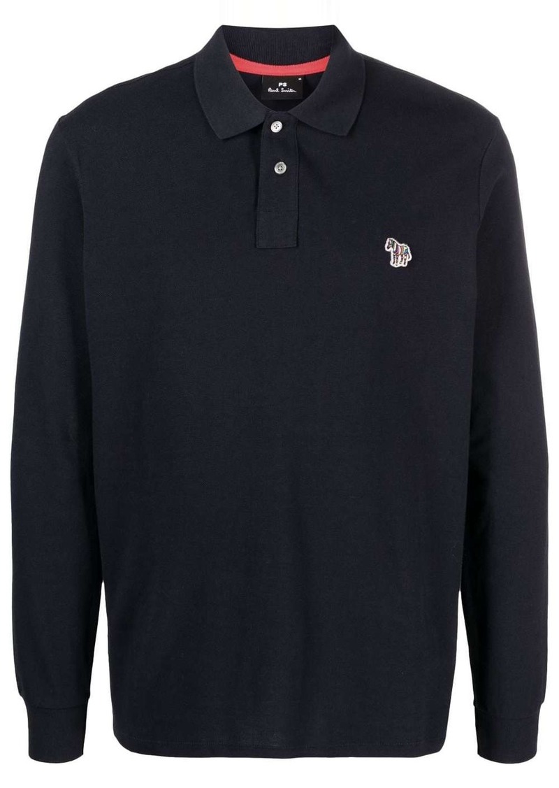 Paul Smith logo-patch zebra polo shirt