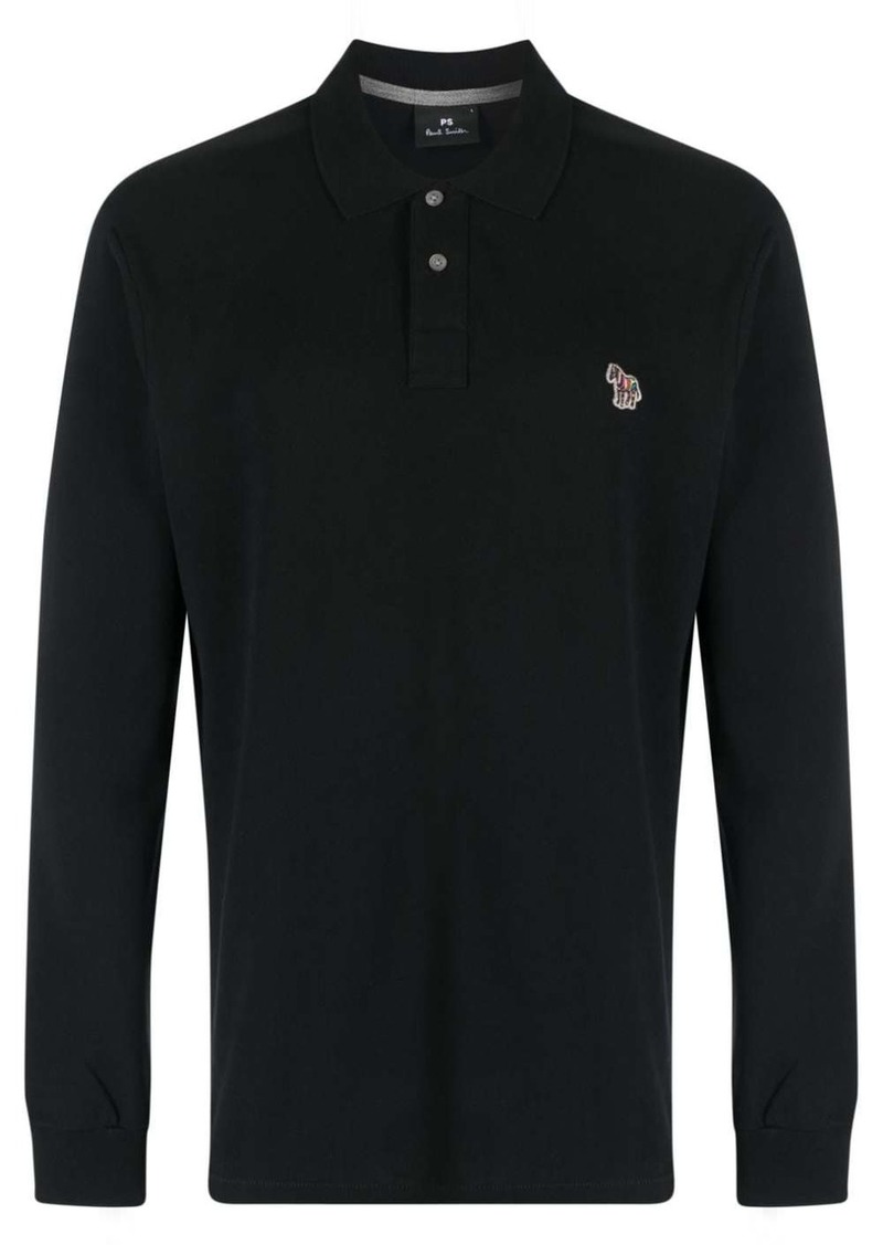 Paul Smith logo-patch zebra polo shirt