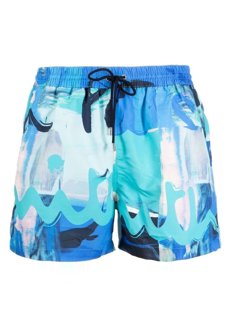 Paul Smith logo-print swim shorts