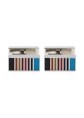 Paul Smith logo-stamp enamel cufflinks