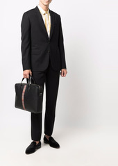 Paul Smith logo-tape leather tote bag
