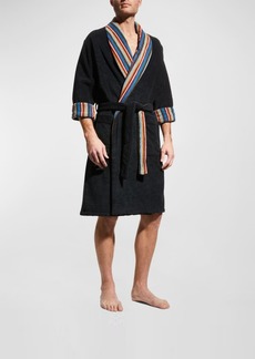 Paul Smith Men's Artist Stripe Towelling Dressing Gown Robe